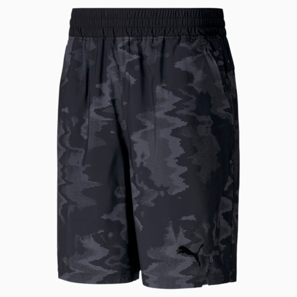 Printed Woven 8" Men's Training Shorts, Puma Black-Q4 AOP, extralarge-IND